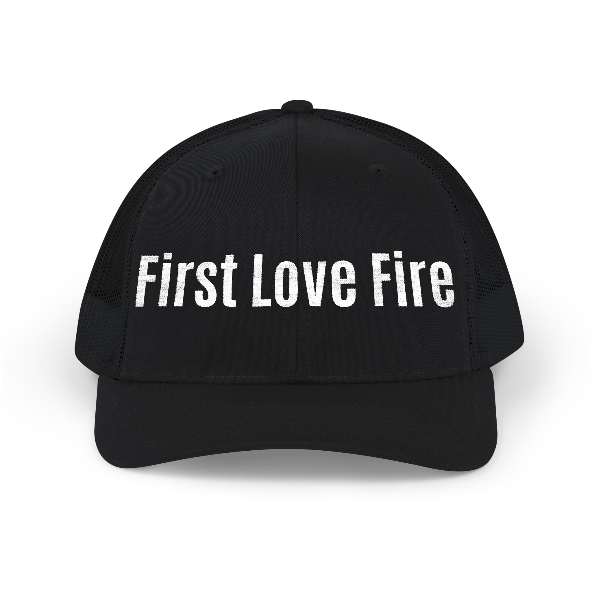 First Love Fire Embroidered Trucker Hat