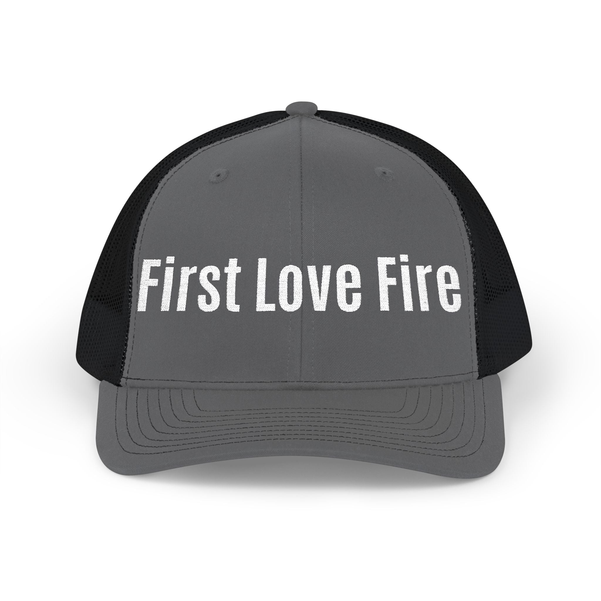 First Love Fire Embroidered Trucker Hat