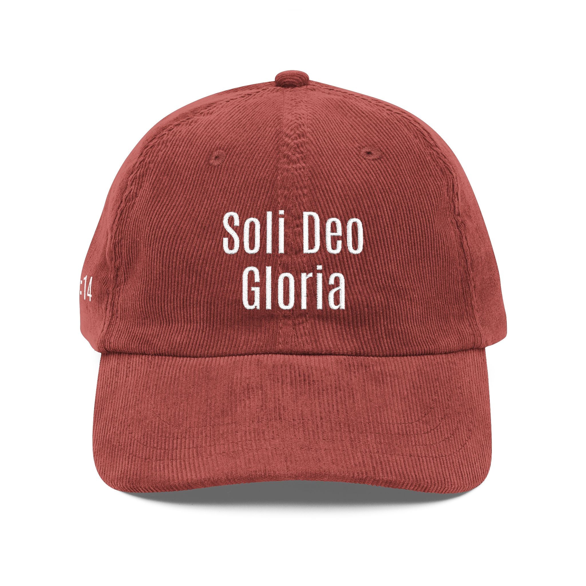 Embroidered Corduroy Cap — "Soli Deo Gloria" Vintage Dad Hat