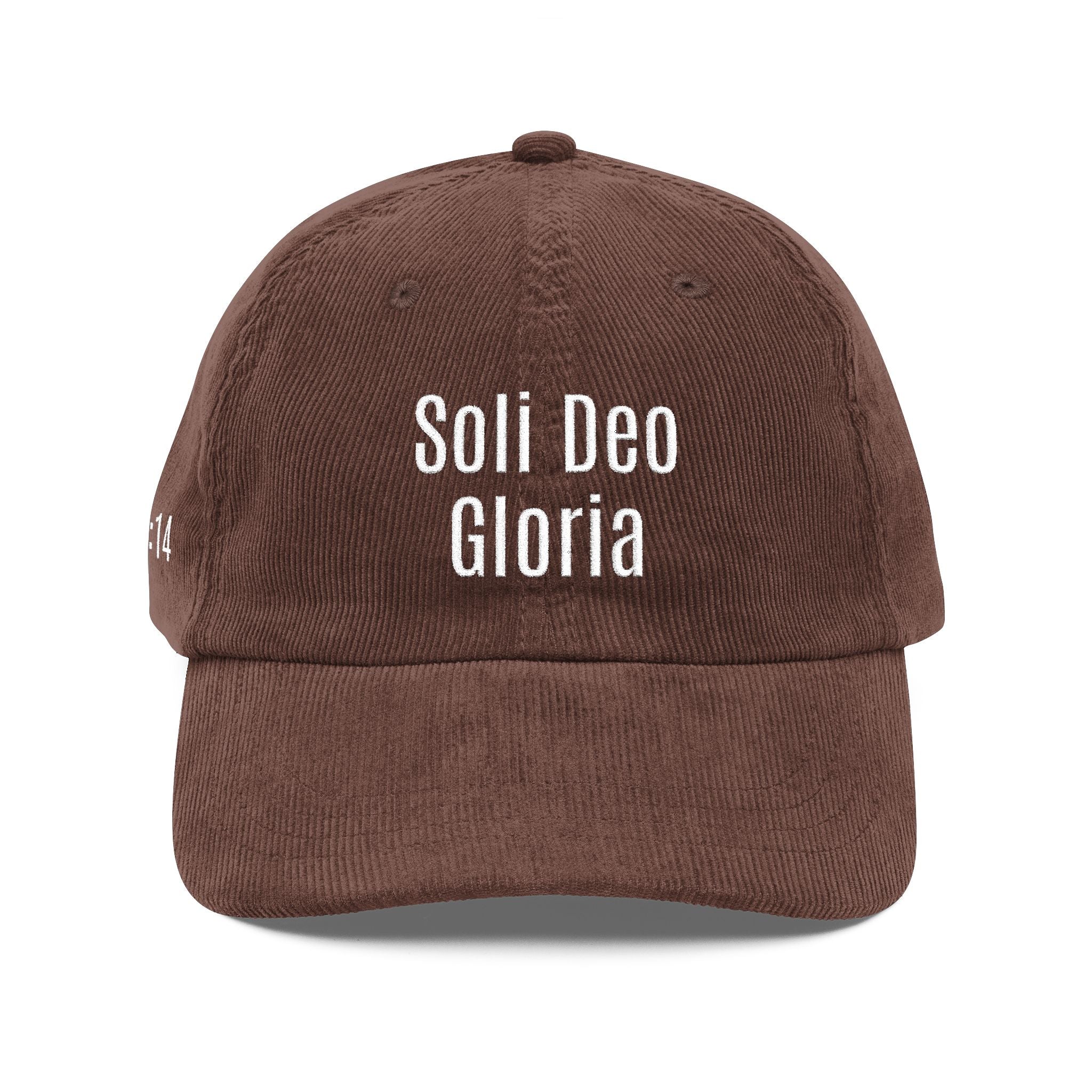 Embroidered Corduroy Cap — "Soli Deo Gloria" Vintage Dad Hat